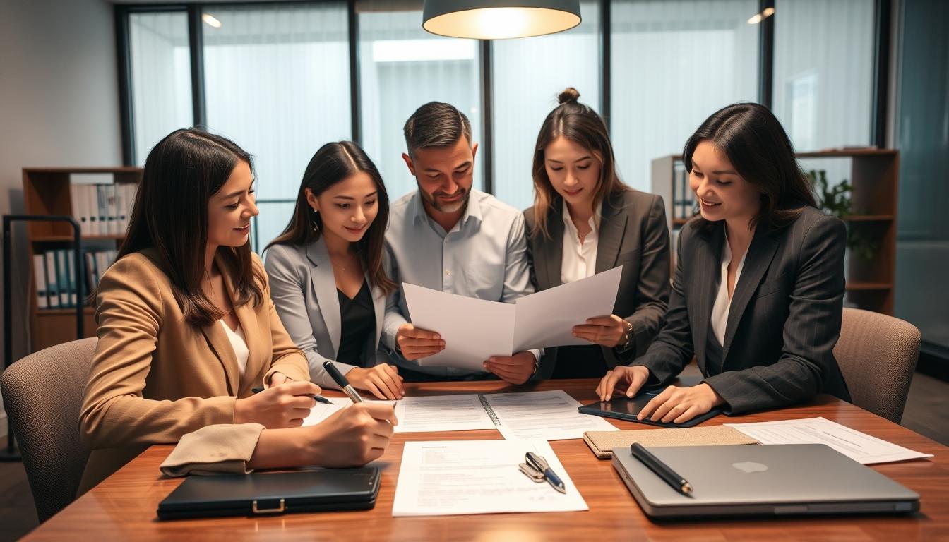 Senior legal team and family support